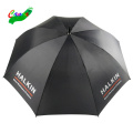 Manuel de 62 pouces Open Custom Logo Stand Black Golf Umbrella